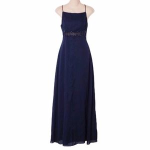 Arianna by Rachel Kay Navy Empire Waist Gown